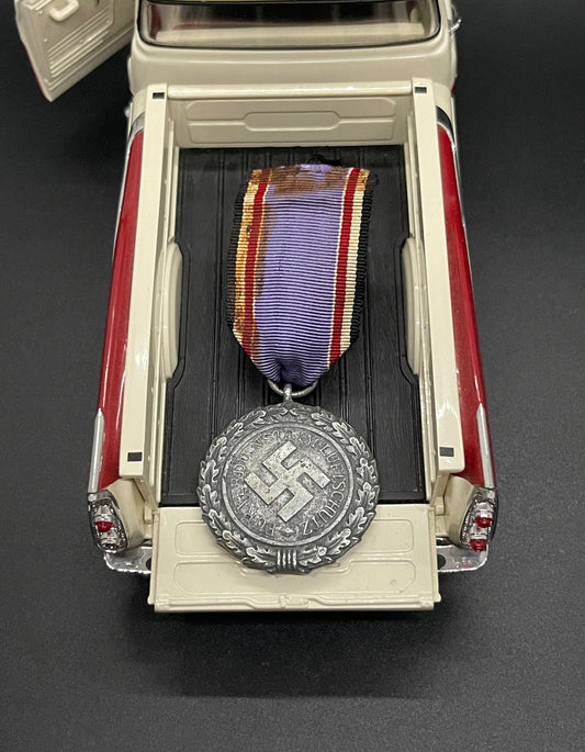GERMAN WW2 RLB "REICHSLUFTSCHUTZBUND" MEDAL SECOND CLASS W/ RIBBON