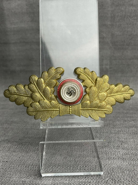 GERMAN WW2 NSDAP VISOR WREATH W/ COCKADE RZM M1/47 MINT